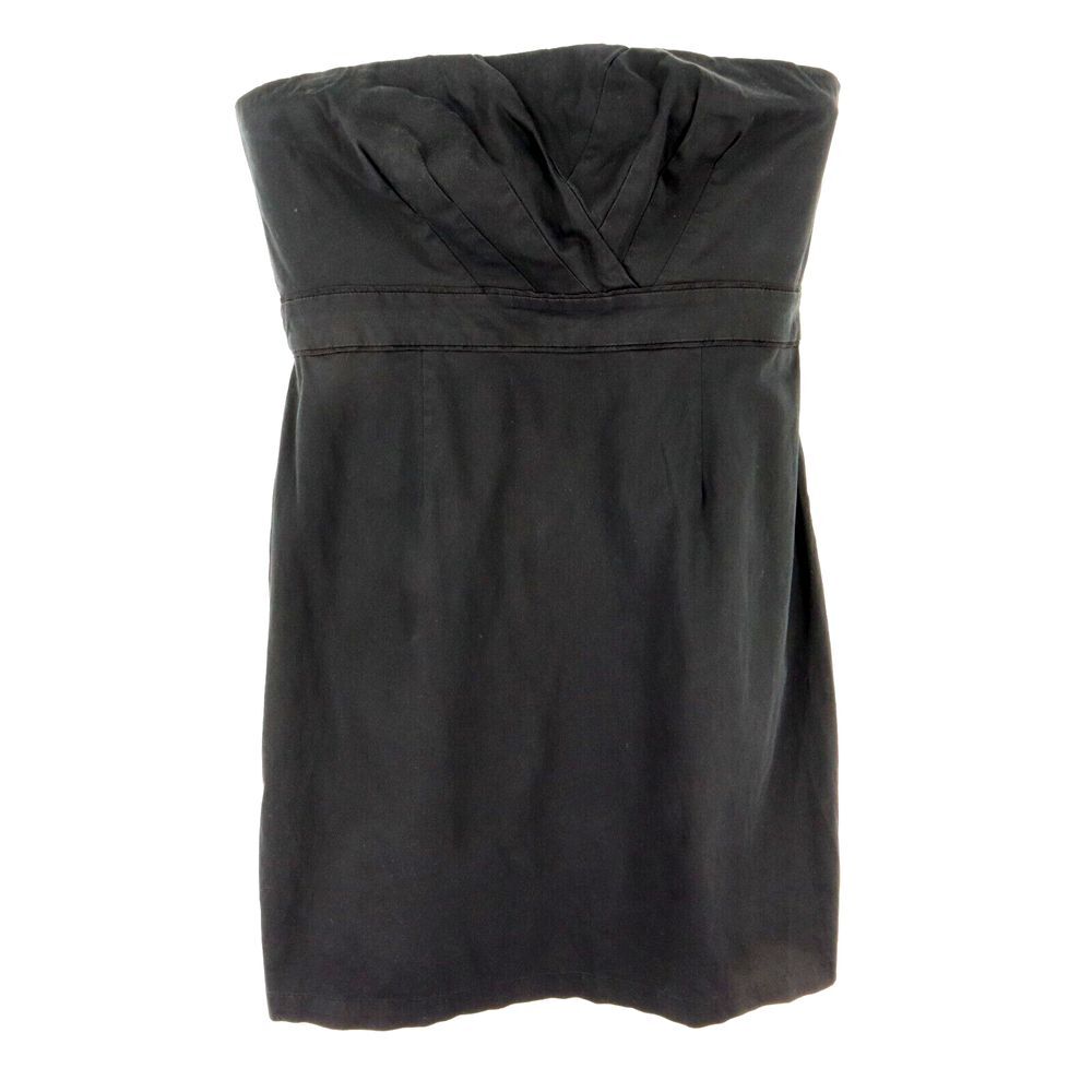 New York & Co. Tube Dress Womens Size 16 Black Cotton Blend Short Zip Closure